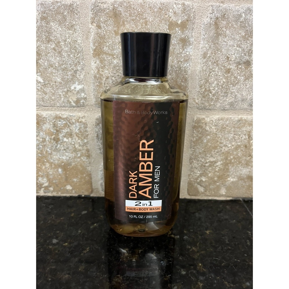 Bath & Body Works Signature. 2in1 Hair and Body Wash, Men - 10oz Dark Amber